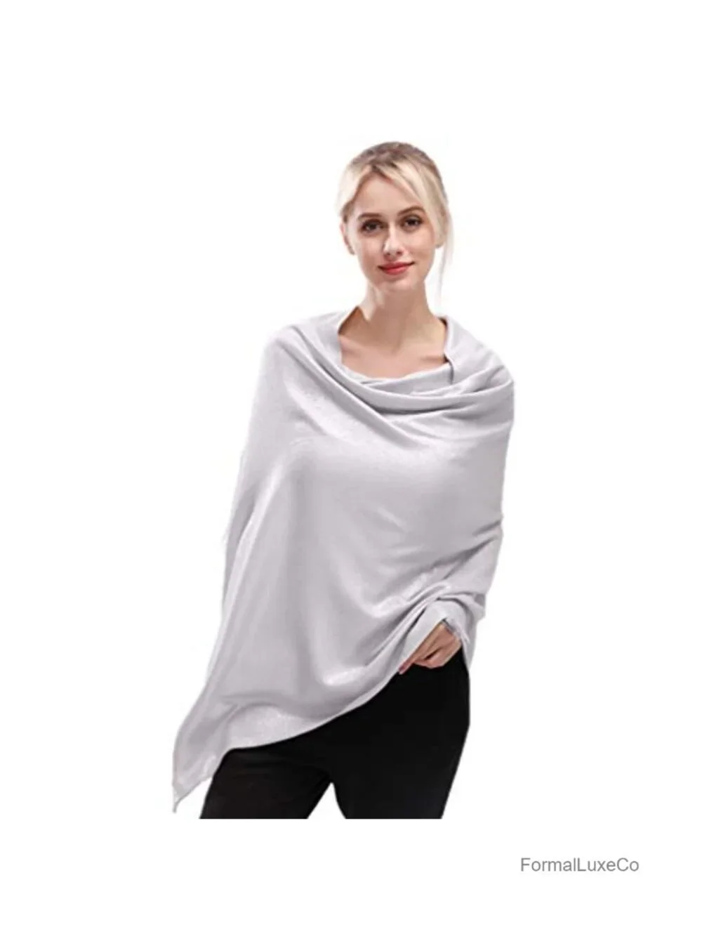 Women's Sparkling Metallic Soft Pashmina Shawls and Wraps Scarf